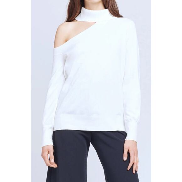 L’agence Sweaters - L’agence NWT Women’s easton One shoulder sweater size XS White BT